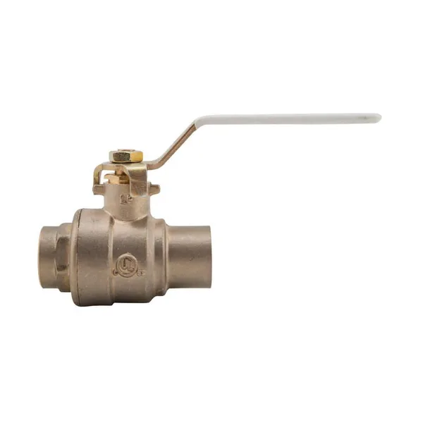 1/2 in. x 1.75 in. Brass Sweat x Sweat Full Port Solder Ball Valve