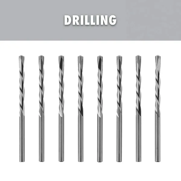 Rotary Tool 8-Piece Guide Point Drywall Cutting Bits (For Drywall)