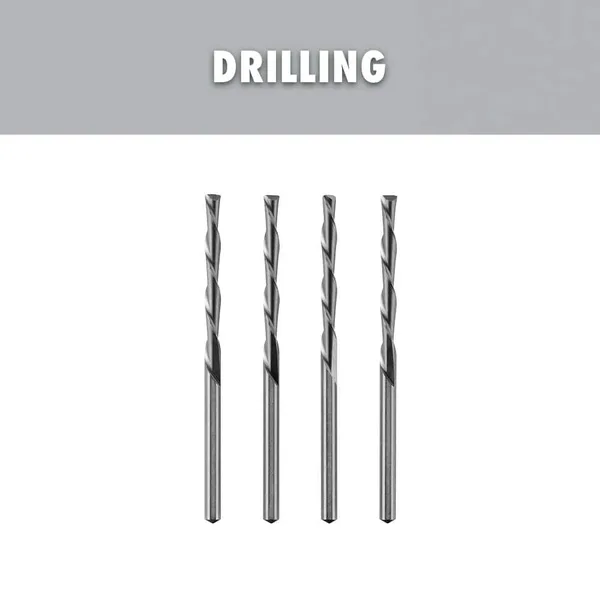 Rotary Tool 4-Piece Wood and Plastic Bits (For Wood and Plastic