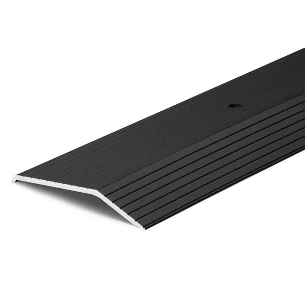 Matte Black 2 in. x 144 in. Aluminum Carpet Trim Transition Strip