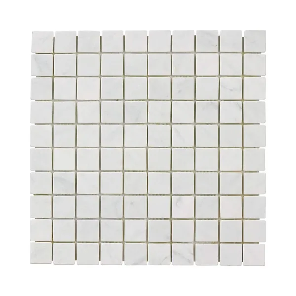 Carrara White 11.75 in. x 11.75 in. Honed Marble Wall and Floor Mosaic Tile (0.958 sq. ft./Each)