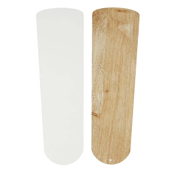 42 in. White/Oak Indoor Reversible Replacement Fan Blades (5-Pack)
