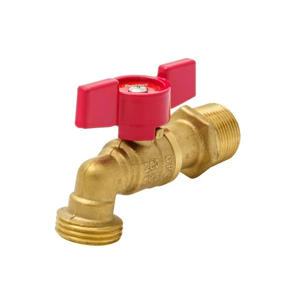 3/4 in. Brass MPT/SWT x MHT Quarter-Turn Hose Bibb