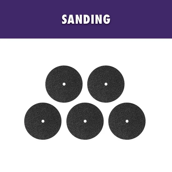 Rotary Tool 5-Piece 1-1/4 in. Sanding Disc Multi-Pack (60, 120, 240 Grit) (For Metal, Plastic and Wood)