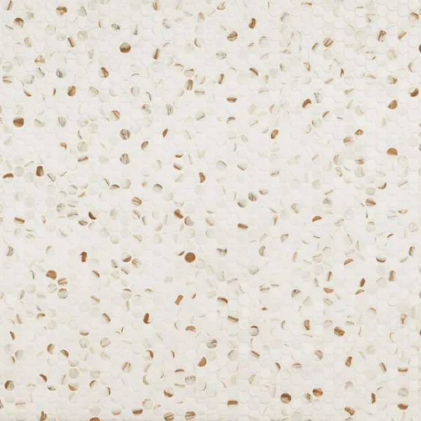 Calcatta Gold Round 10.49 in. x 11.81 in. x 6mm Matte Mosaic Porcelain Tile (0.86 sq. ft. / Each)
