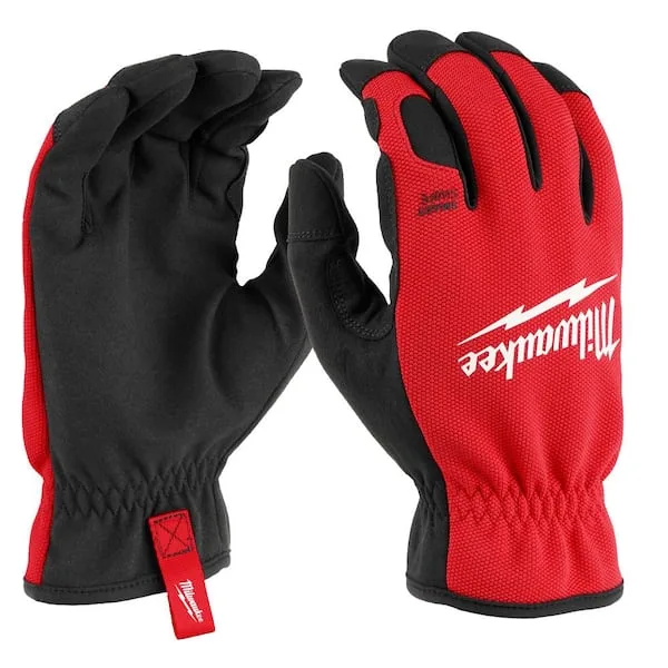 Large Red Lightweight Work Glove With Flexible Cuff