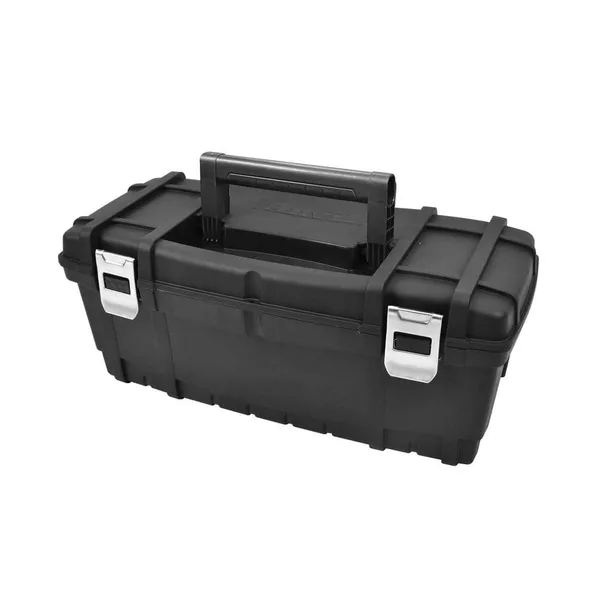 24 in. Black Plastic Tool Box